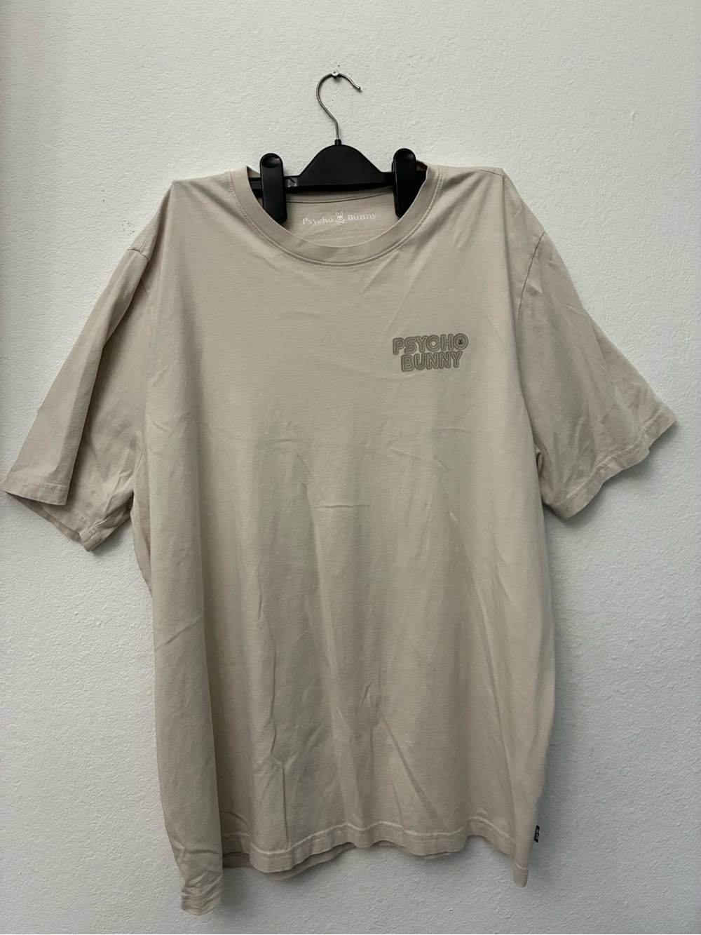 Psycho Bunny Beige Short Sleeve Logo Tee